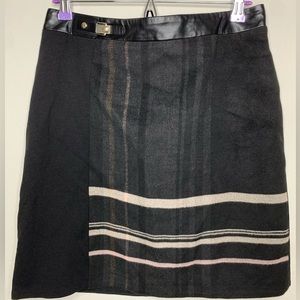 White House Black Market Plaid-Panel Skirt Womens size 8